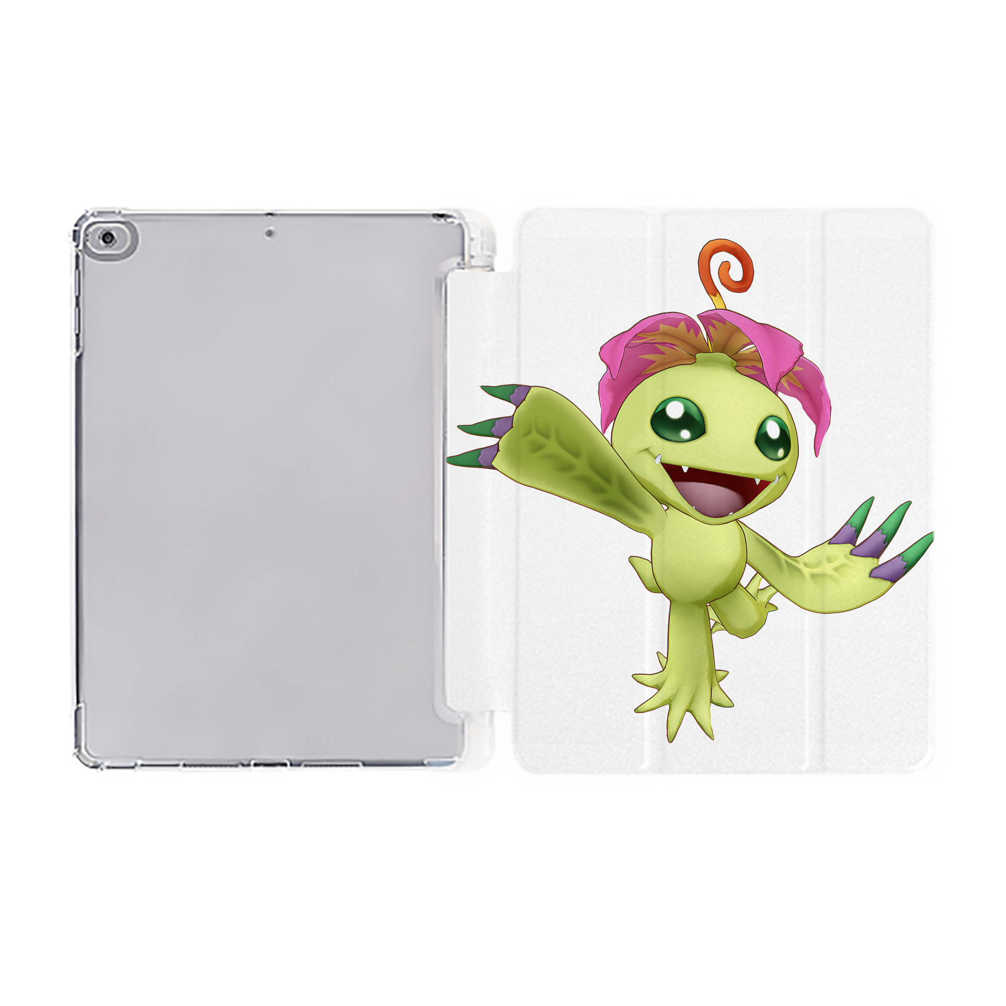 （画像用） Digimon デジタルモンスター/デジモン IPad ケース ペン収納付き 三つ折りスタンド PUレザー×シリコン 対応機種9.5/10.5/10.9インチ